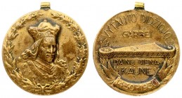 Lithuania Medal 1930 Song Day in Kaunas dedicated to the honor of Lithuania Vytautas the Great (1430 - 1930). Averse of the medal depicts the Duke of ...