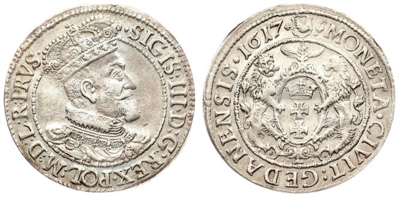 Poland 1 Ort Gdansk 1617 Sigismund III Vasa (1587-1632). City of Gdansk ort 1617...