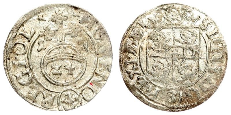 Poland 1/24 Thaler 1617 Sigismund III Vasa (1587-1632).Averse: Crowned shield. R...