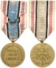 Poland Medal 1928 Commemorative for the War of 1918-1921 from 1928. Warsaw. Eagle; on the chest of which is the Cross of the Virtuti Militari War; on ...