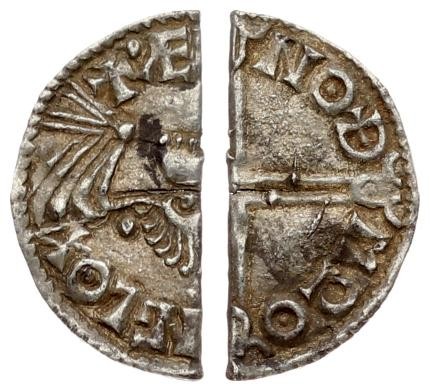 Great Britain British Anglo-Saxon 1/2 Penny (978) Aethelred II(978-1016). Lincol...