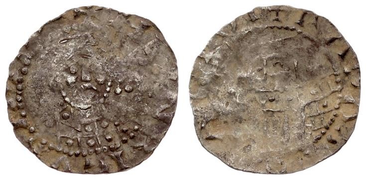 Germany REGENSBURG 1 Denar (1039) Henry III (1039-56) Imperial mint. Av: Crowned...