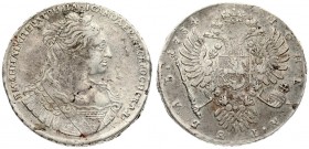Russia 1 Rouble 1735 Anna Ioannovna (1730-1740). Averse: Bust right. Reverse: Crown above crowned double-headed eagle shield on breast X on tail. Type...
