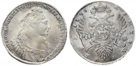 Russia 1 Rouble 1736 Anna Ioannovna (1730-1740). Averse: Bust right. Reverse: Crown above crowned double-headed eagle shield on breast X on tail. Type...