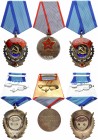 Russia USSR Order 1928 of the Red Banner of Labor & Medal 1938 For Labor Valor . №641204 & 1140958. (With documents (5 pcs.) in the name: Skačkauskas ...
