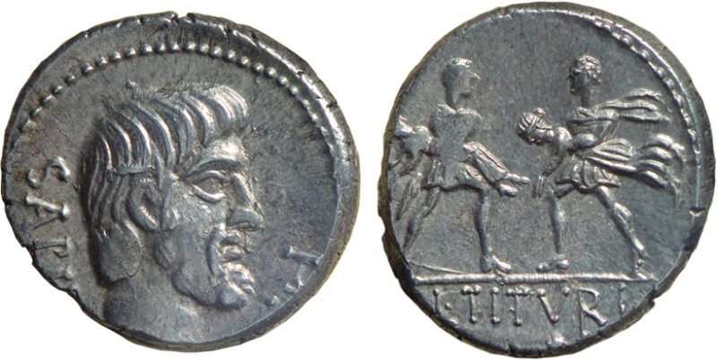 MONETE ROMANE REPUBBLICANE. GENS TITURIA. DENARIO
L. Titurius L. f. Sabinus (89...