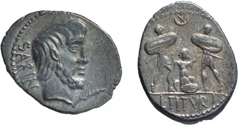 MONETE ROMANE REPUBBLICANE. GENS TITURIA. DENARIO
L. Titurius L. f. Sabinus (89...