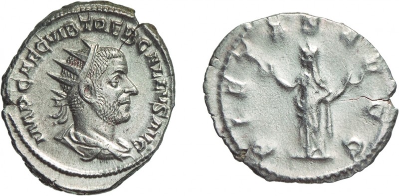 MONETE ROMANE IMPERIALI. TREBONIANO GALLO (251-253). ANTONINIANO
Argento, 23x20...