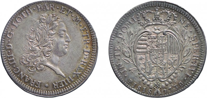 ZECCHE ITALIANE. FIRENZE. FRANCESCO II (III) DI LORENA (1737-1746). DOPPIO PAOLO...