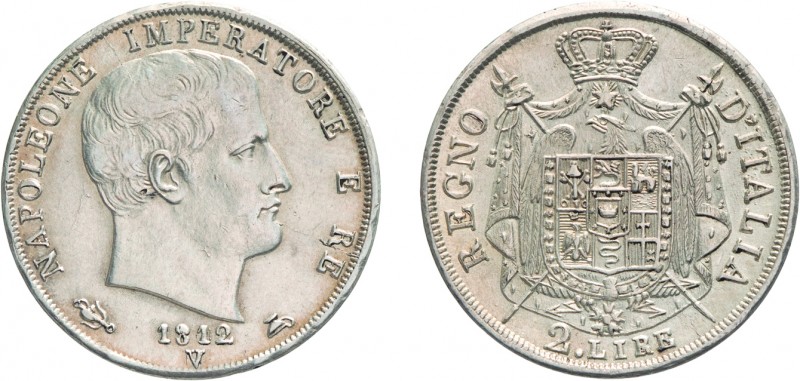 MONETE NAPOLEONICHE. NAPOLEONE RE D'ITALIA (1805-1814). 2 LIRE 1812/09 VENEZIA (...