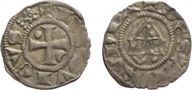 SAVOIA. LUDOVICO I BARONE DI VAUD (1286-1302).
DENARO COL TEMPIO
Nyon. Mistura, 1 gr, 17 mm, BB. Rara.
D: + LVDOVICVS Croce potenziata accantonata ...