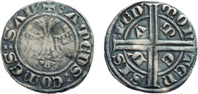 SAVOIA. AMEDEO V (1285-1323). GROSSO DI PIEMONTE
Argento, 2,10 gr, 21 mm, graffi, MB.
D: + (segno) AMEDS (segno) COMES (segno) SAB' Aquila bicipite ...