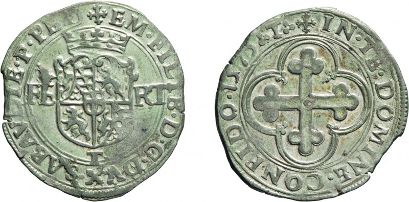 SAVOIA. EMANUELE FILIBERTO (1553-1580). BIANCO 1573 
Torino. Mistura, 4,90 gr, ...