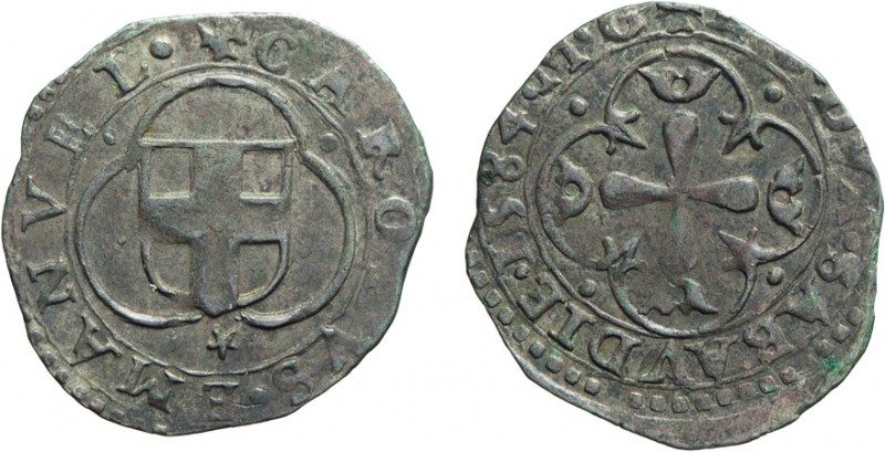 SAVOIA. CARLO EMANUELE I (1580-1630).PARPAGLIOLA 1584
Chambéry. Mistura, 1,61 g...