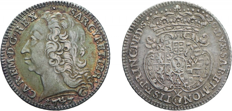 SAVOIA. CARLO EMANUELE III (1730-1755). LIRA 1747
Argento, 5,61 gr, 26mm, buon ...