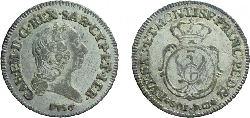 SAVOIA. CARLO EMANUELE III (1755-1773). SOLDI 7,6 1757
Mistura, 4,90 gr, 26 mm,...