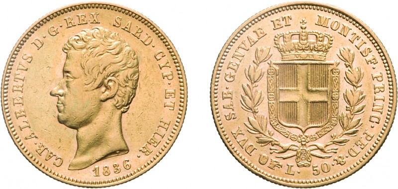 SAVOIA. CARLO ALBERTO (1831-1849). 50 LIRE 1836
Torino. Oro, 16,10 gr, 27 mm, q...