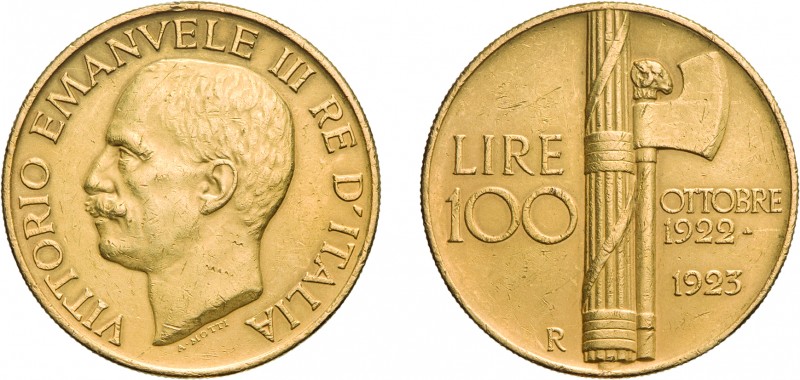 SAVOIA. VITTORIO EMANUELE III (1900-1946). 100 LIRE 1923
Oro, 32,25 gr, 35 mm. ...