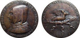 MEDAGLIE ITALIANE. TIMOTEO MAFFEI. OPUS: M. DE PASTI
Bronzo, 336,85 gr, 88,5 mm. Fusione antica (XVII-XVIII secolo), foro otturato.
D: TIMOTHEO VERO...