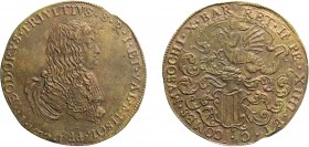 MEDAGLIE ITALIANE. RETEGNO. ANTONIO TEODORO TRIVULZIO (1676-1678).
riproduzione del rarissimo 10 zecchini. Si nota uno slittamento delle prime due le...