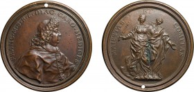 MEDAGLIE ITALIANE. FRANCESCO MARIA DE MEDICI (1660-1711). OPUS: SOLDANI
Fusione in bronzo, 181,36 gr, 82 mm. Foro posteriore, ottima qualità. Rara.
...