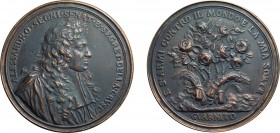 MEDAGLIE ITALIANE. ALESSANDRO SEGNI (1633-1697). 
OPUS: M. SOLDANI
Fusione in bronzo, 161,95 gr82,5 mm. Di buona qualità. Molto Rara.
D: Busto a de...