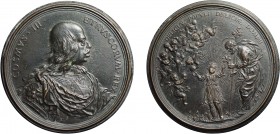 MEDAGLIE ITALIANE. COSIMO III DE MEDICI (1670-1723). OPUS: G. FORTINI 
Fusione in bronzo, 172,58 gr, 85 mm. Eccellente qualità.
D: Busto corazzato a...
