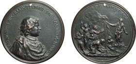 MEDAGLIE ITALIANE. GIOVANNI NICCOLO BARINTI (1681-1731). OPUS: F. PIERI
Fusione in bronzo, 193,57 gr, 87 mm. Foro posteriore, fusione e realizzazione...