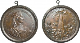 MEDAGLIE ITALIANE. VIOLANTE BEATRICE (1673-1731). OPUS: PIERI
Fusione in bronzo, 164,74 gr, 80 mm. Di ottima qualità, foro portativo d'epoca. Molto r...