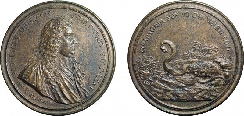 MEDAGLIE ITALIANE. FEDERICO DE RICCI (1664-1750). OPUS: A. SELVI
Fusione in bro...