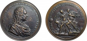 MEDAGLIE ITALIANE. ANTONIO COCCHI (1695-1758). OPUS: A. SELVI
Fusione in bronzo, 150,93 gr, 83 mm. Lavorazione coeva a bulino dei campi ma non tra le...
