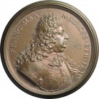 MEDAGLIE ITALIANE. FRANCESCO MARIA DE MEDICI (1660-1711). OPUS: A. SELVI
Fusione in bronzo, 177,7 gr, 91 mm. Fattura eccellente. Serie Medicea unifac...