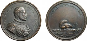 MEDAGLIE ITALIANE. FRANCESCO I DE MEDICI (1541-1587). OPUS: A. SELVI 
Fusione in bronzo, 192,56 gr, 86 mm. Piccolo foro portativo. Serie Medicea.
D:...