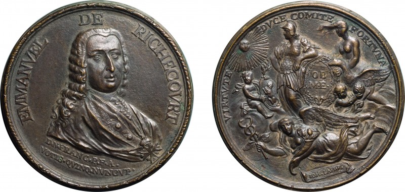 MEDAGLIE ITALIANE. EMMANUEL DE RICHECOURT (1697-1768). OPUS: G. LAPI
Fusione in...