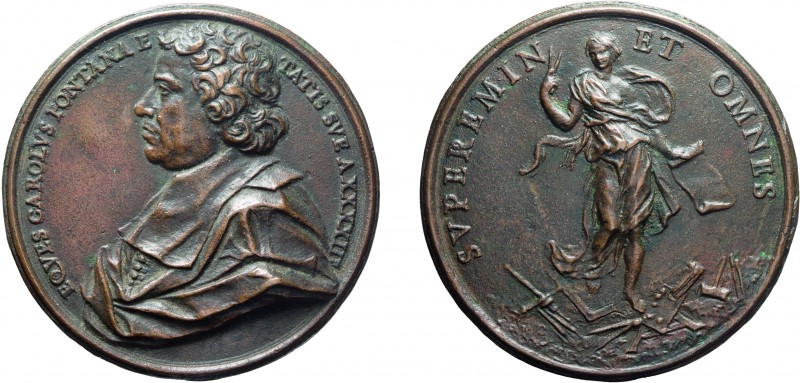 MEDAGLIE ITALIANE. CARLO FONTANA (1634-1714). OPUS: GALEOTTI
Fusione in bronzo,...