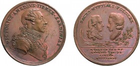 MEDAGLIE SAVOIA. VITTORIO AMEDEO III (1773-1796). OPUS: LAVY
Bronzo, 45,40 gr, 42 mm, colpetti, migliore di BB, qSPL.
D: Busto a destra con parrucca...