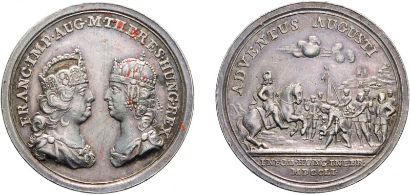 MEDAGLIE ESTERE. AUSTRIA. FRANZ I E MARIA TERESA. MEDAGLIA 1751 
per la visita ...