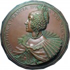 MEDAGLIE ESTERE. FRANCIA. CHRISTINA DI FRANCIA (1630-1663).
Copia posteriore su lamina in bronzo, 256,74 gr, 110 mm. Bella fattura.
D: CHRISTINA. A ...