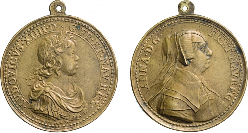 MEDAGLIE ESTERE. FRANCIA. LUIGI XIV E ANNA D'AUSTRIA
Fusione posteriore in bron...