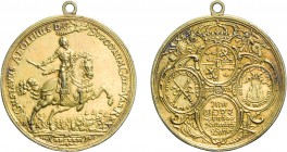 MEDAGLIE ESTERE. SVEZIA. GUSTAVO ADOLFO (1611-1632). BATTAGLIA DI BREITENFEL
OPUS: GEORGENS
Bronzo dorato, 20,82 gr, 53x48 mm. Bella fattura, appicc...