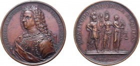 MEDAGLIE ESTERE. SVIZZERA. MEDAGLIA 1738 raffigurante Daniel-François, Compte de Lautrec
Ginevra. Bronzo, 70,25 gr, 54 mm, colpetti, BB. Opus: Dassie...