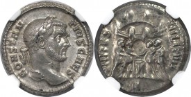 Römische Münzen, MÜNZEN DER RÖMISCHEN KAISERZEIT. Constantius I. Chlorus as Caesar, 293-305 n. Chr. AR Argenteus 295-297 n. Chr., Rom. Cohen 312, RIC ...