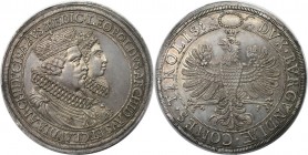 RDR – Habsburg – Österreich, RÖMISCH-DEUTSCHES REICH. Erzherzog Leopold (1618)-1625-1632 - als weltlicher Fürst. Doppeltaler ND (1635), Hall, auf sein...