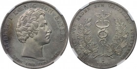 Altdeutsche Münzen und Medaillen, BAYERN / BAVARIA. Ludwig I. (1825-1848 ). Konv.-Taler 1835, Zollverein. Silber. Dav. 573, AKS 132, Kahnt 92, Thun 65...