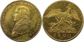 Altdeutsche Münzen und Medaillen, BRANDENBURG IN PREUSSEN. Friedrich Wilhelm III. (1797-1840). Friedrichs d`or 1800 A. Gold. 6.64 g. Fb. 2422. Vorzügl...