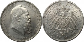 Deutsche Münzen und Medaillen ab 1871, REICHSSILBERMÜNZEN, Bayern. Prinzregent Luitpold (1886-1912). 5 Mark 1911 D, zum 90-jähr. Geb. m. Lebensdaten. ...