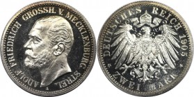 Deutsche Münzen und Medaillen ab 1871, REICHSSILBERMÜNZEN, Mecklenburg-Strelitz. Adolf Friedrich V. (1904-1914). 2 Mark 1905 A, Berlin. Silber. Jaeger...