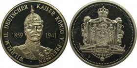 Deutsche Münzen und Medaillen ab 1945, BUNDESREPUBLIK DEUTSCHLAND. PREUßEN. Wilhelm II. (1859-1941). Medaille ND. Kupfer-Nickel. Stempelglanz, Fingera...