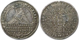 Europäische Münzen und Medaillen, Dänemark / Denmark. Christian IV. (1588-1648). Speciedaler 1646 HK. Silber. 28,70 g. Dav. 3536, Hede 55 D. Vorzüglic...
