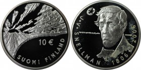 Europäische Münzen und Medaillen, Finnland / Finland. 125. Todestag von Johan Vilhelm Snellman. 10 Euro 2006. 25,50 g. 0.925 Silber. 0.75 OZ. KM 124. ...